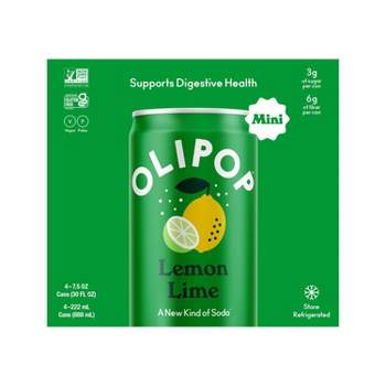 OLIPOP Lemon Lime Prebiotic Soda - 4ct/7.5 fl oz