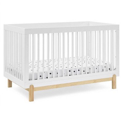 Bianca White and Natural Wood 4-in-1 Convertible Crib