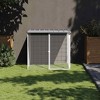 vidaXL Chicken Cage - Versatile Galvanized Steel Hutch for Hens and Small Animals with Ventilated Mesh Design and Weather-Resistant Roof - Light Gray - 2 of 4