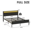 Platform Bed Frame with Headboard, Led Light & Charging Station - 2 of 4