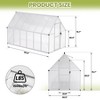 6 ft x11 ft Polycarbonate Aluminum Outdoor Greenhouse for Outdoors, Garden, Aluminum Large Walk-In Greenhouses - 2 of 4