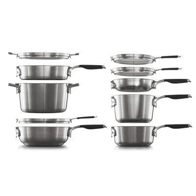 Calphalon Premier 11-Piece Stainless Steel Cookware Set