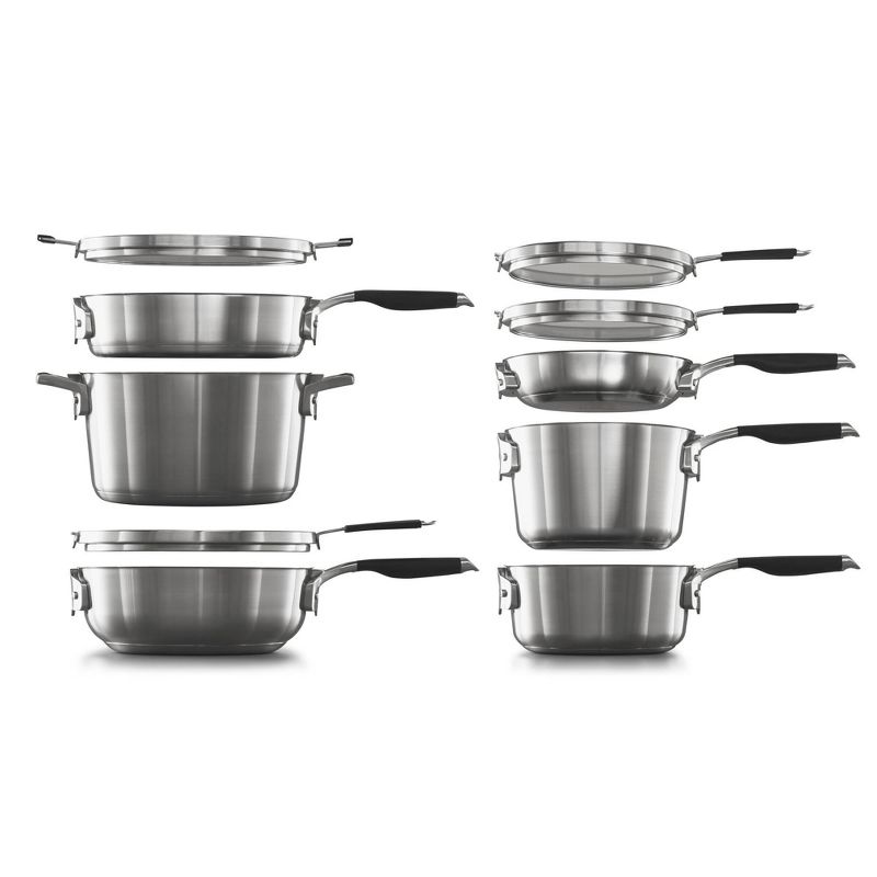 Select by Calphalon 10pc Stainless Steel Space Saving Set, 1 of 7