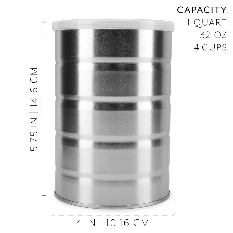 Cornucopia Brands Empty Coffee Cans 4pk; Metal Cans for Kitchen Storage, Coffee Packaging and Arts & Crafts, 3 of 9