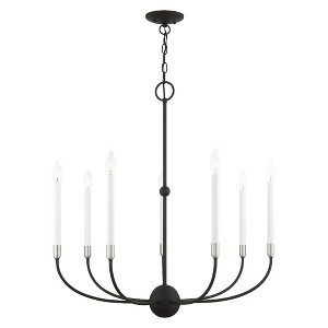 Livex Lighting Clairmont 7 - Light Chandelier in  Black/Brushed Nickel - 1 of 4