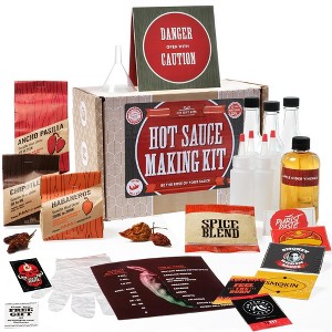 DIY Gifts DIY Hot Sauce Gift Set, Make Your Own Hot Sauce Kit - Includes Ghost Pepper, Chipotle, Habanero & Ancho Pasilla - 1 of 4