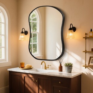 Beautyolove Gourd-Shaped Aluminum HD Shatterproof Glass Wall Mirror - 1 of 4