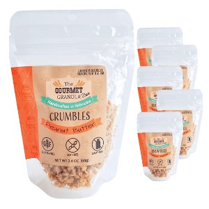 The Gourmet Granola 2.4 oz Peanut Butter Crumbles Gluten, Dairy, & Soy Free - Pack of 6 - 1 of 4