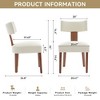 QingMoon Dining Chairs Set of 2, Mid Century Modern Kitchen Chairs, Linen Upholstered Accent Chairs with Curved Backrest for Living Room - 4 of 4