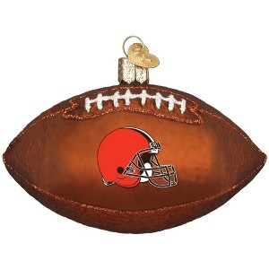 Old World Christmas Blown Glass Ornament for Christmas Tree, Cleveland Browns Football - 1 of 4