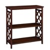 PAGED 31.5" Console Table with 2 Storage Shelves, Fence-Shape Stability Entryway Sofa Table, 3-Tier Entryway Table, Open Bookshelf Bookcase - 4 of 4