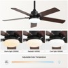 52'' Dual Color Blade Ceiling Fans with Lights and Remote 5 Blade Modern Ceiling Fan for Bedroom Living Room Patio Dimmable 6 Speeds DC Quiet - 4 of 4