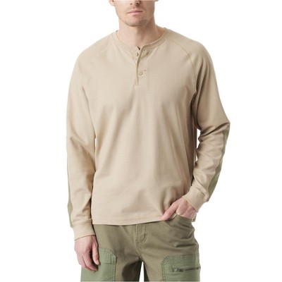 BASS OUTDOOR Mens Hiker Thermal Henley Shirt