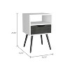 NicBex 25"H Wood Nightstand,Bedside Tables with 1 Drawer and Open Shelf for Bedroom,Living Room - 3 of 4