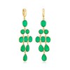 Ross-Simons Green Chalcedony Chandelier Earrings in 18kt Gold Over Sterling - 3 of 4