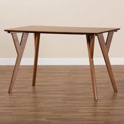 Walnut Brown 48" Transitional Wood Dining Table