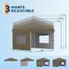 10x10 Pop Up Canopy Tent Outdoor Canopy With 3 Removable Sidewalls One-Person Set Up Heavy Duty Commercial Instant Tent Shelter - 4 of 4