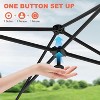 10'X10' Pop Up Canopy Tent with 3 Sidewalls, Beach Tent with One Push Setup, Outdoor Sun Shade for Parties, Camping, UPF 50+ All Weather Waterproof - 2 of 4