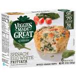 Garden Lites Veggies Made Great Gluten Free Frozen Spinach Egg White Frittata - 12oz/6ct