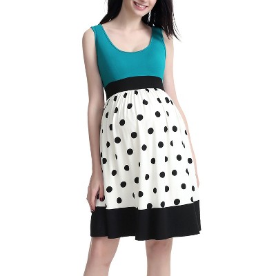 Pokkori Maternity Polka Dot Skater Dress