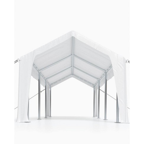 13'x20' heavy-duty white carport canopy offers vehicle protection; ideal for family, camping, and activities with reliable shade and shelter. - image 1 of 4