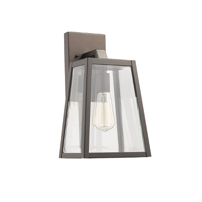 Chloe Lighting Leodegrance Transitional 1 Light Rubbed Bronze Outdoor Wall Sconce 14" Height