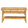 bali & pari Savitri Modern Bohemian Natural Rattan 2-Tier Console Table - 3 of 4