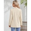 Womens Casual Blazer Lightweight Open Front Business Suit Jacket Long Sleeve Button Work Office Blazers with Pocket - 4 of 4