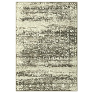 Washable Distressed Floral Print Living Room Rugs, Vintage Abstract Floor Cover for Bedroom, Large Non Slip Dining Room Rugs - 1 of 4