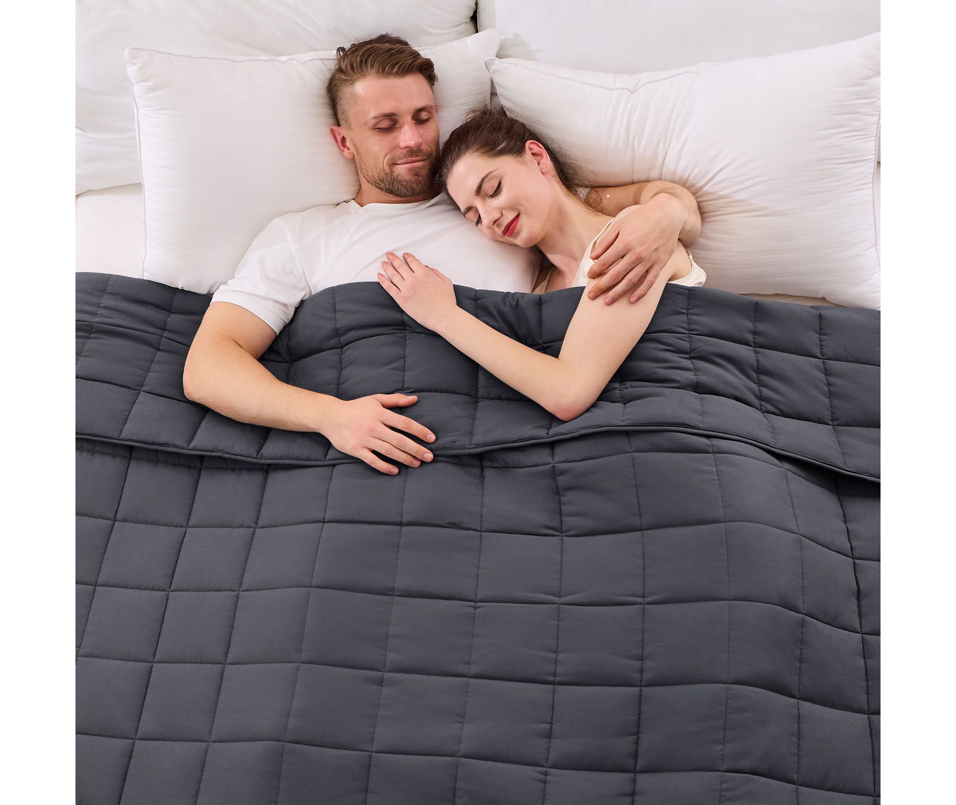 Inhand Weighted Blanket (King 80"x87") - Cooling Heavy Blanket with Glass Beads - All-Season Breathable Soft Comfort Microfiber Blanket