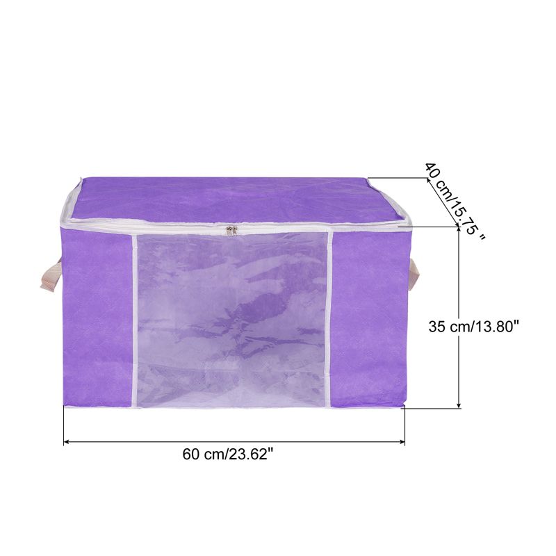 Unique Bargains Foldable Clothes Storage Bins for Clothes with Reinforced Handle Sturdy Zipper, 2 of 7