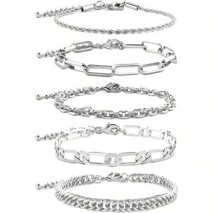Waterproof Stainless Steel Bracelet, Dainty Layered Hypoallergenic for Women - 1 of 4