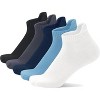 SERISIMPLE Men Thin Viscose Bamboo No Show Low Cut Odor Resistant Breathable Low Cut Socks Navy Blue Large 5 Pairs - 3 of 4