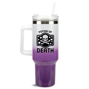 100 North Potion Of Death Video Gamer Wrap-Around 40 Oz. Stainless Steel Water Bottle Coffee Mug, Spill & Leak Resistant, Travel Tumbler with Handle, - 1 of 4