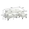 NicBex Chenille L-Shaped Sectional Sofa with Side Pocket,2 Cup Holders and Storage Ottoman for Living Room,Apartment - 3 of 4