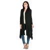 24seven Comfort Apparel Extra Long Open Front Cardigan - 2 of 4