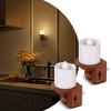 DORESshop 1-Watt Plug-in Candle-Style Integrated LED Night Light with Dusk-to-Dawn Sensor, Woodgrain Plastic, Amber 2700K, 2-Pack - 2 of 4