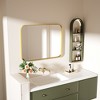 Rectangular Framed Tempered Glass Wall-Mounted Bathroom Vanity Mirror - 4 of 4
