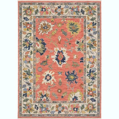 Oriental Weavers Lucca 2889B Salmon Pink / Multi Indoor Area Rug - 3'3" x 5'