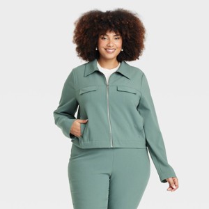 Women's Zipper Jacket - A New Day™ - 1 of 3