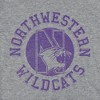 Women's Northwestern University Classic Retro Stamp Cap Sleeve Baby Rib Crop Top Athletic Heather - 3 of 4