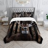 Boersma Deer Hunting Camo Comforter,Hunter Bedding Set American Flag Comforter Twin Size for Bedroom Decor,Deer Comforter Set for Boys Teens Girls - 2 of 4