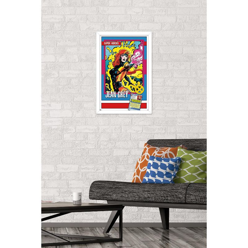 Trends International Marvel Trading Cards - Jean Grey Framed Wall Poster Prints, 2 of 7