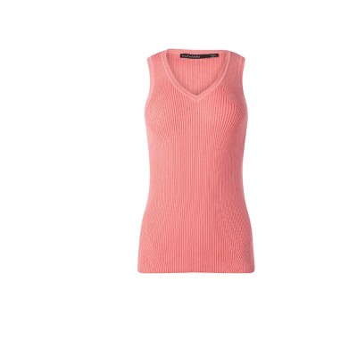 Women's Basic V Neck Ribbed Knit Tank Top - Iris Setlakwe