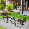 SKRAN Outdoor Table and Chair Set , Patio Furniture Set, PE Rattan and Powder-coated Frame for Patio, Balcony, Garden - 2 of 4