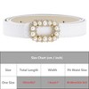 INSPIRE CHIC Women's Pearl Buckle PU Leather Skinny Adjustable Dress Pants Waist Belts 1 Pcs - 4 of 4