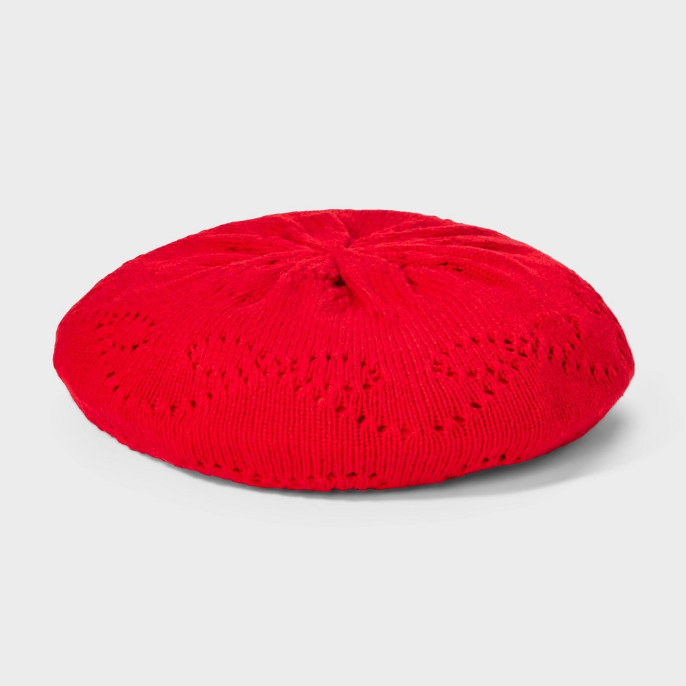 Bow Beret - Wild Fable Red