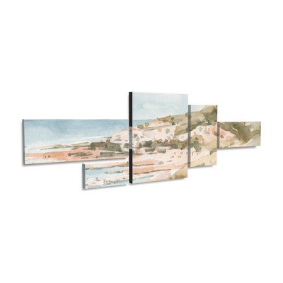 Emma Caroline Neutral Seaside II Multi Panel Canvas Wall Art