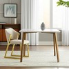 HomeRoots Beige and Gold Upholstered Boucle Wing Back Dining Side Chair - 2 of 4