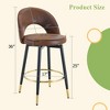Grungis PU Leather Armless Kitchen Chair Set of 2,Upholstered Dining Chairs with Black Metal Legs for Dining Room,Kitchen - 3 of 4
